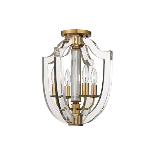 Hudson Valley Lighting Arietta Semi Flush in Aged Brass 6500-AGB