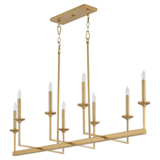 Quorum  Eldorado 8 Light Linear - Aged Brass 6505-8-80