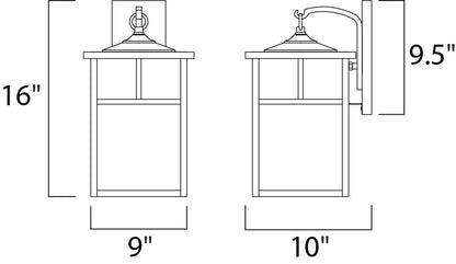 Maxim Coldwater LED 1-Light Outdoor Wall Lantern in Burnished 65054HOBU