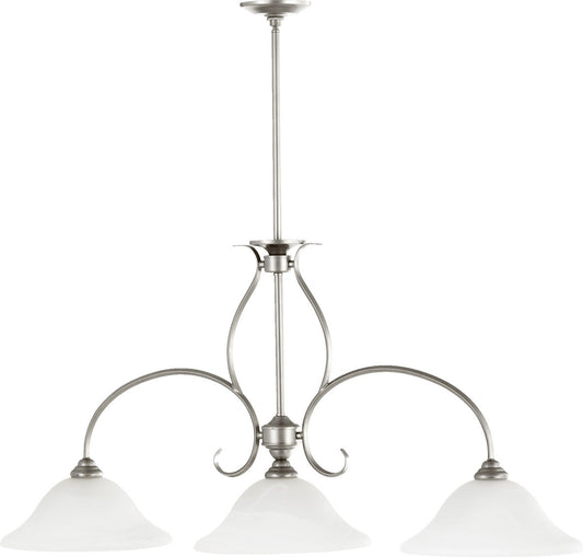 Quorum Spencer Island Light in Classic Nickel 6510-3-64