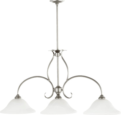 Quorum Spencer Island Light in Classic Nickel 6510-3-64