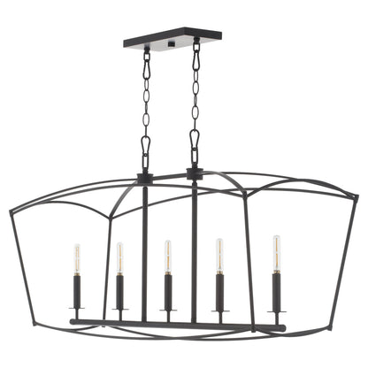 Quorum  Mantle 5 Light Linear - Matte Black 6512-5-59