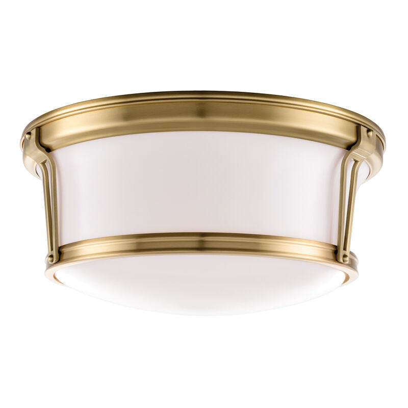 Hudson Valley Lighting Newport Flush Mount in Aged Brass 6515-AGB