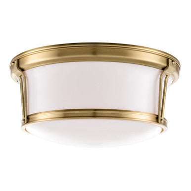 Hudson Valley Lighting Newport Flush Mount in Aged Brass 6515-AGB