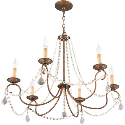 Livex Lighting Pennington Collection 6 Light VBR Chandelier in Hand Applied Venetian Golden Bronze 6516-71