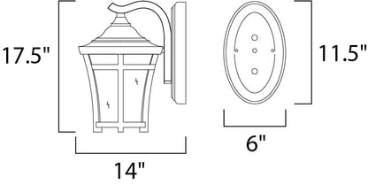 Maxim Balboa VX LED 1-Light Outdoor Wall Mount in Copper Oxide 65165GFCO