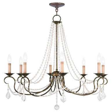 Livex Lighting Pennington Collection 8 Light VBR Chandelier in Hand Applied Venetian Golden Bronze 6518-71