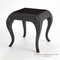 Global Views Paris Spot Table-Black Cerused Oak RT2001