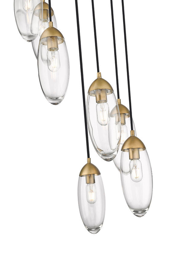 Z-Lite Arden 7 Light Chandelier in Rubbed Brass 651P-7R-RB