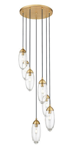 Z-Lite Arden 7 Light Chandelier in Rubbed Brass 651P-7R-RB