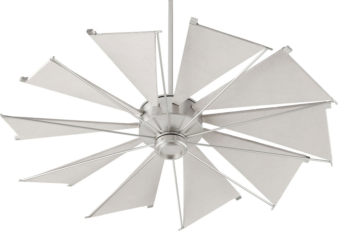 Quorum Mykonos Ceiling Fan in Satin Nickel 65210-65