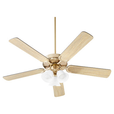 Quorum Virtue Ceiling Fan in Aged Brass 6525-380