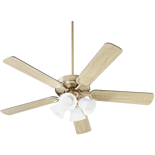 Quorum Virtue Ceiling Fan in Aged Brass 6525-480