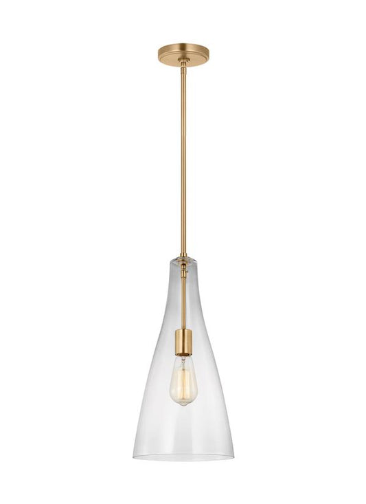 Visual Comfort Studio Sean Lavin Arilda One Light Pendant in Satin Brass 6537001-848