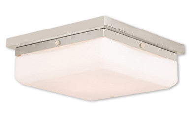 Livex Lighting Allure Collection 3 Light PN Wall Sconce/Ceiling Mount in Polished Nickel 65537-35