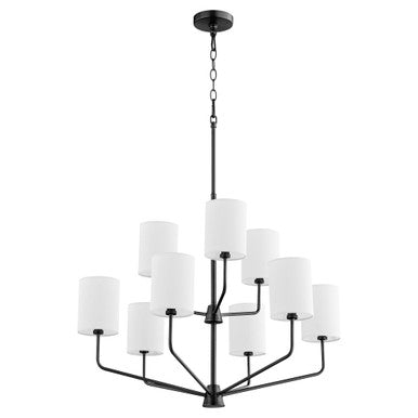 Quorum Harmony Chandelier in Matte Black 657-9-59