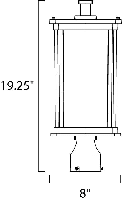 Maxim Terrace LED 1-Light Medium Outdoor Post in Bronze 65750FSBZ