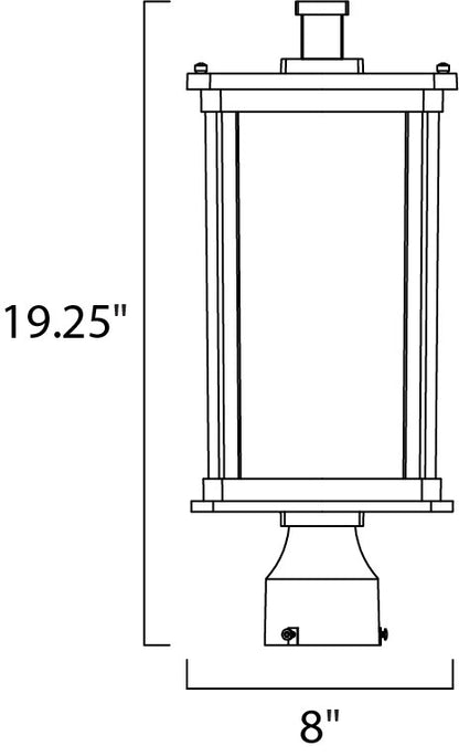 Maxim Terrace LED 1-Light Medium Outdoor Post in Bronze 65750FSBZ