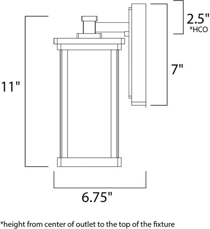 Maxim Terrace LED 1-Light Small Outdoor Wall in Bronze 65752FSBZ