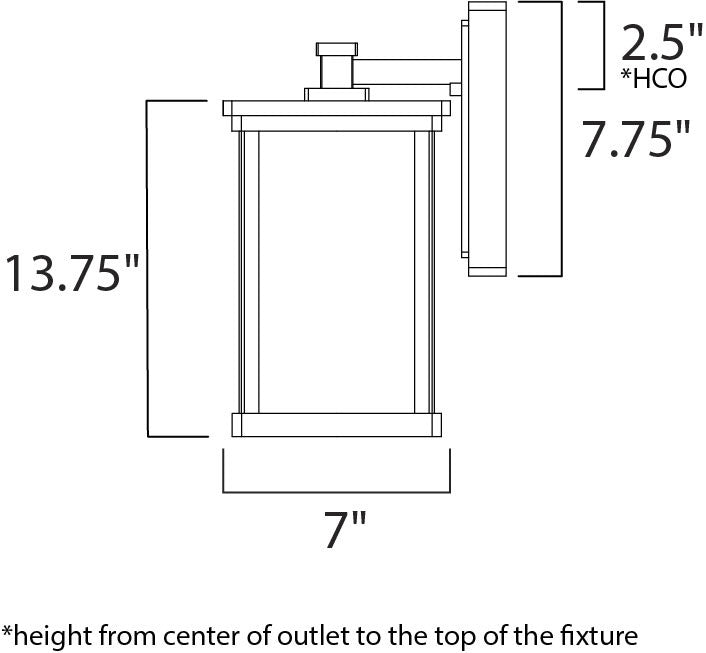 Maxim Terrace LED 1-Light Medium Outdoor Wall in Bronze 65753FSBZ