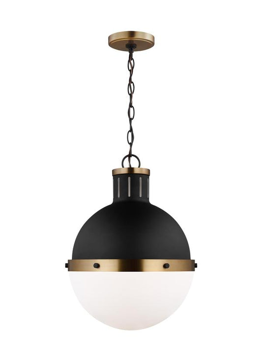 Visual Comfort Studio Thomas O'Brien Hanks One Light Medium Pendant in Midnight Black 6577101EN3-112