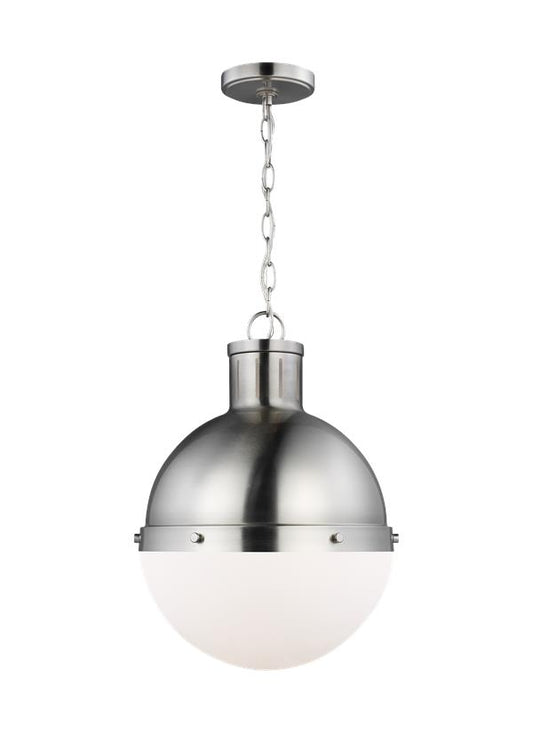 Visual Comfort Studio Thomas O'Brien Hanks One Light Medium Pendant in Brushed Nickel 6577101EN3-962