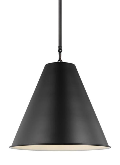 Visual Comfort Studio Thomas O'Brien Gordon One Light Small Pendant in Midnight Black 6585101-112