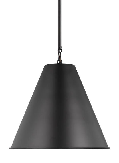 Visual Comfort Studio Thomas O'Brien Gordon One Light Small Pendant in Midnight Black 6585101-112