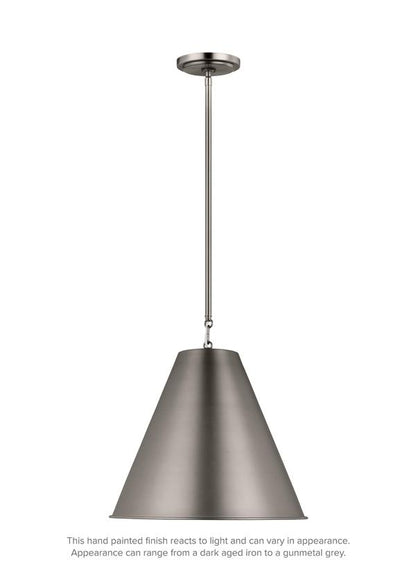 Visual Comfort Studio Thomas O'Brien Gordon One Light Small Pendant in Antique Brushed Nickel 6585101-965