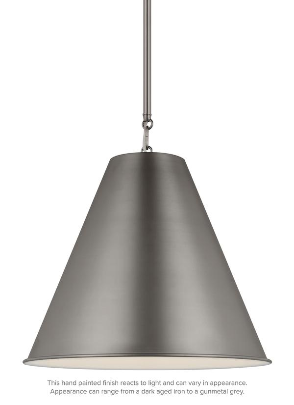 Visual Comfort Studio Thomas O'Brien Gordon One Light Small Pendant in Antique Brushed Nickel 6585101-965