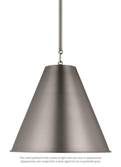 Visual Comfort Studio Thomas O'Brien Gordon One Light Small Pendant in Antique Brushed Nickel 6585101-965