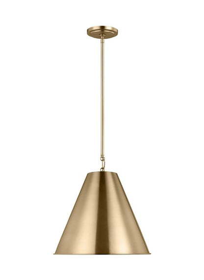 Visual Comfort Studio Thomas O'Brien Gordon One Light Small Pendant in Satin Brass 6585101EN3-848