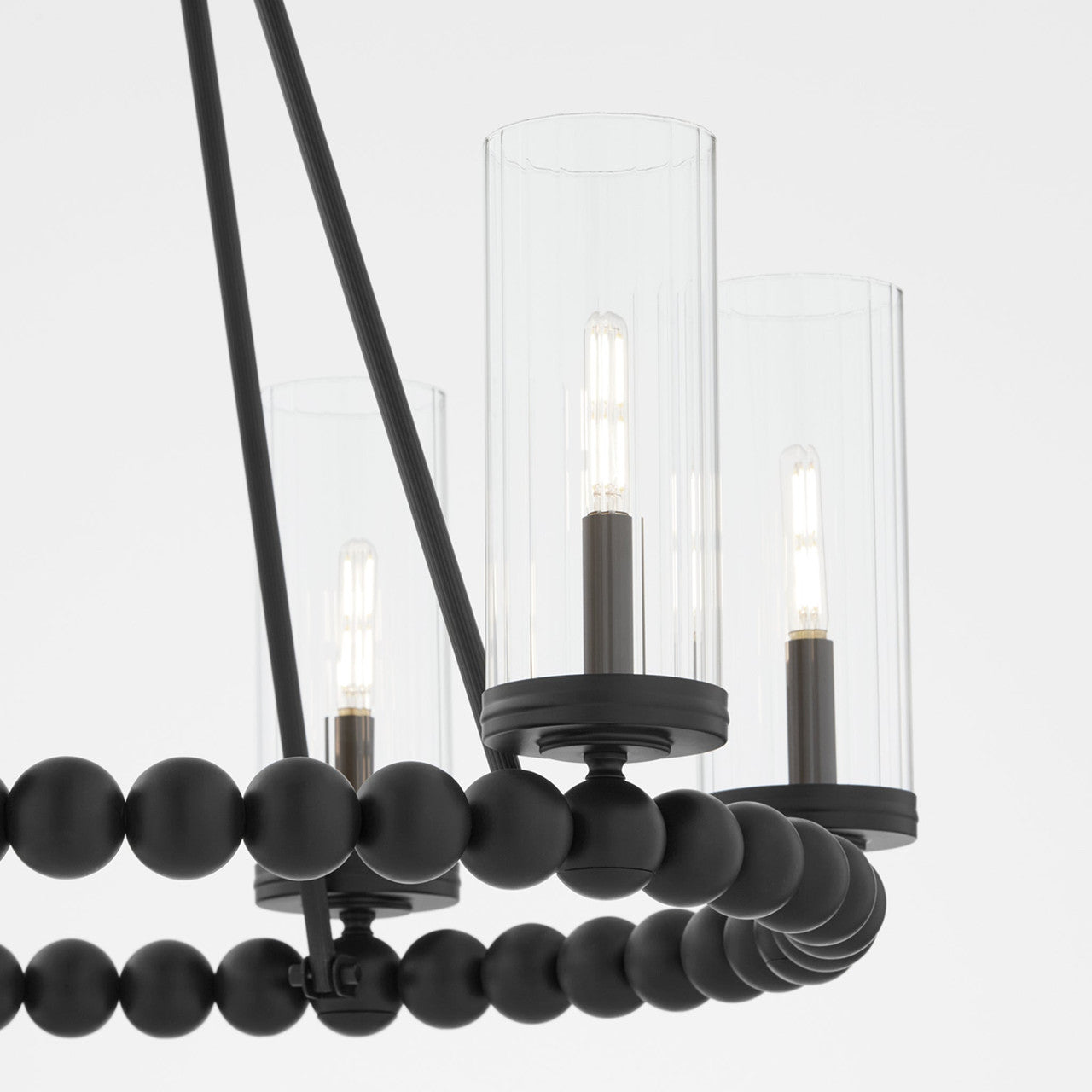 Quorum  Lee Boulevard 6 Light Ring Chandlier - Matte Black 661-6-59