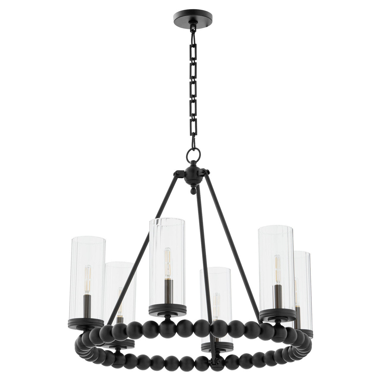 Quorum  Lee Boulevard 6 Light Ring Chandlier - Matte Black 661-6-59