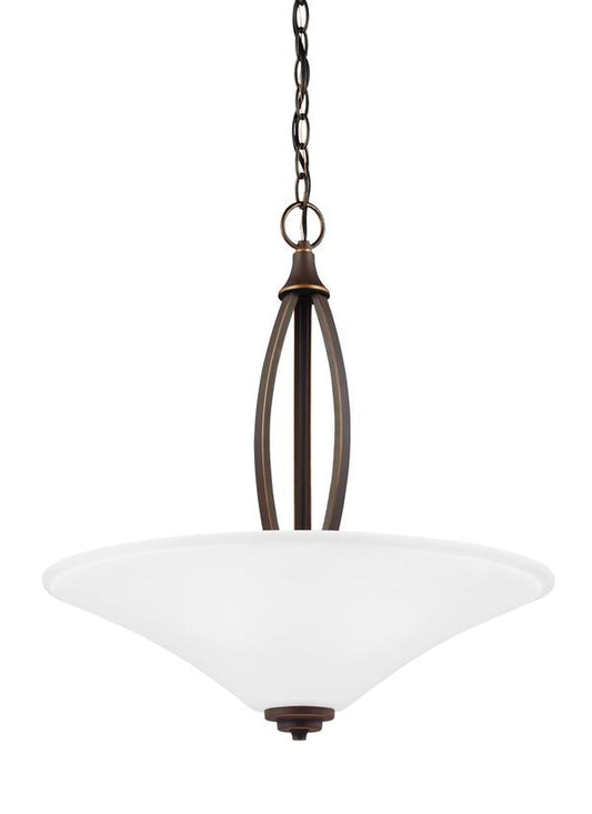 Generation Lighting Metcalf Three Light Pendant in Autumn Bronze 6613203-715