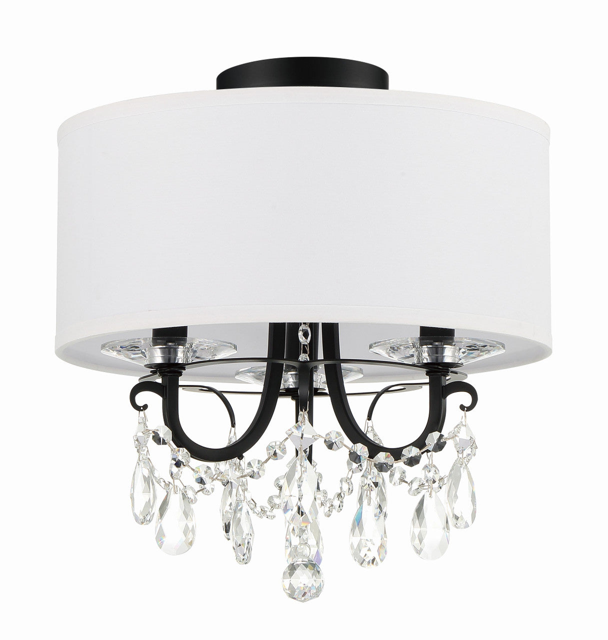 Crystorama Othello 3 Light Matte Black Ceiling Mount 6623-MK-CL-MWP_CEILING