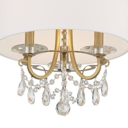 Crystorama Othello 3 Light Vibrant Gold Mini Chandelier 6623-VG-CL-MWP