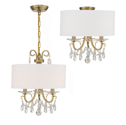 Crystorama Othello 3 Light Spectra Crystal Vibrant Gold Mini Chandelier 6623-VG-CL-SAQ