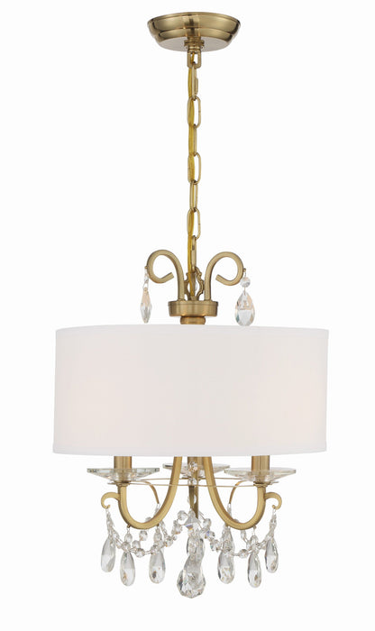 Crystorama Othello 3 Light Spectra Crystal Vibrant Gold Mini Chandelier 6623-VG-CL-SAQ