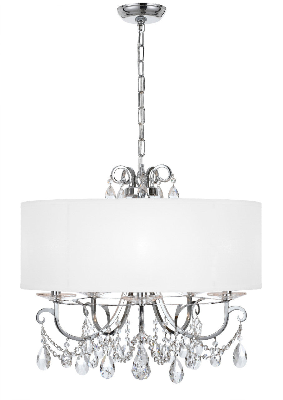 Crystorama Othello 5 Light Clear Crystal Polished Chrome Chandelier 6625-CH-CL-MWP