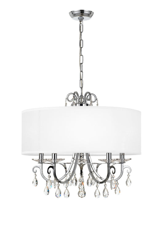 Crystorama Othello 5 Light Clear Crystal Polished Chrome Chandelier 6625-CH-CL-MWP