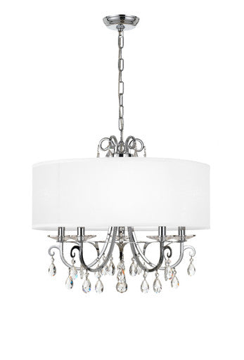 Crystorama Othello 5 Light Clear Crystal Polished Chrome Chandelier 6625-CH-CL-MWP