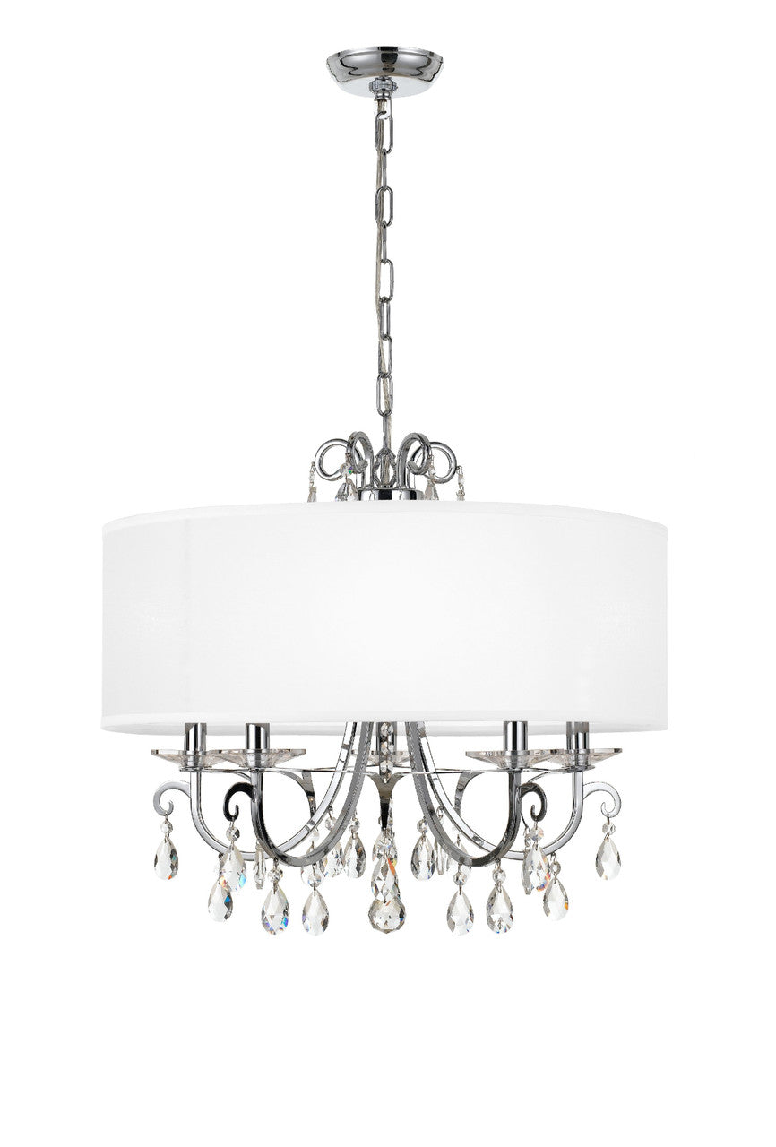 Crystorama Othello 5 Light Spectra Crystal Polished Chrome Chandelier 6625-CH-CL-SAQ