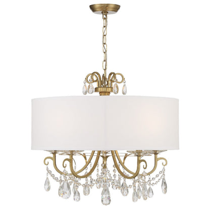 Crystorama Othello 5 Light Vibrant Gold Chandelier 6625-VG-CL-MWP