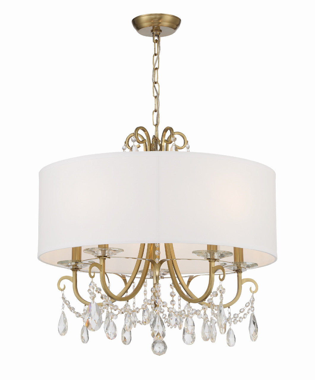 Crystorama Othello 5 Light Vibrant Gold Chandelier 6625-VG-CL-MWP