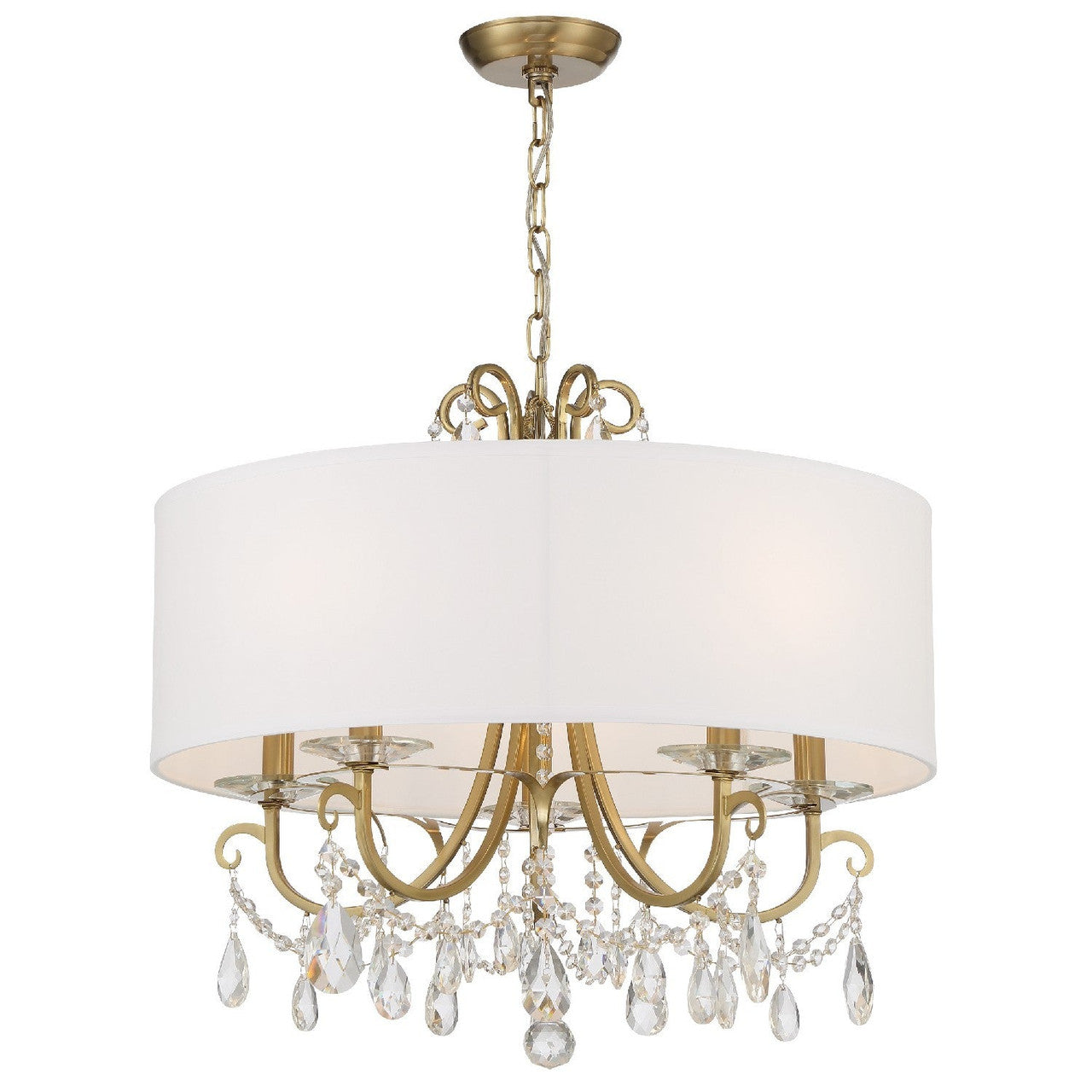 Crystorama Othello 5 Light Vibrant Gold Chandelier 6625-VG-CL-MWP