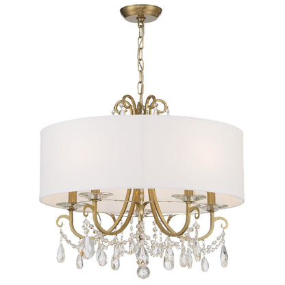 Crystorama Othello 5 Light Spectra Crystal Vibrant Gold Chandelier 6625-VG-CL-SAQ