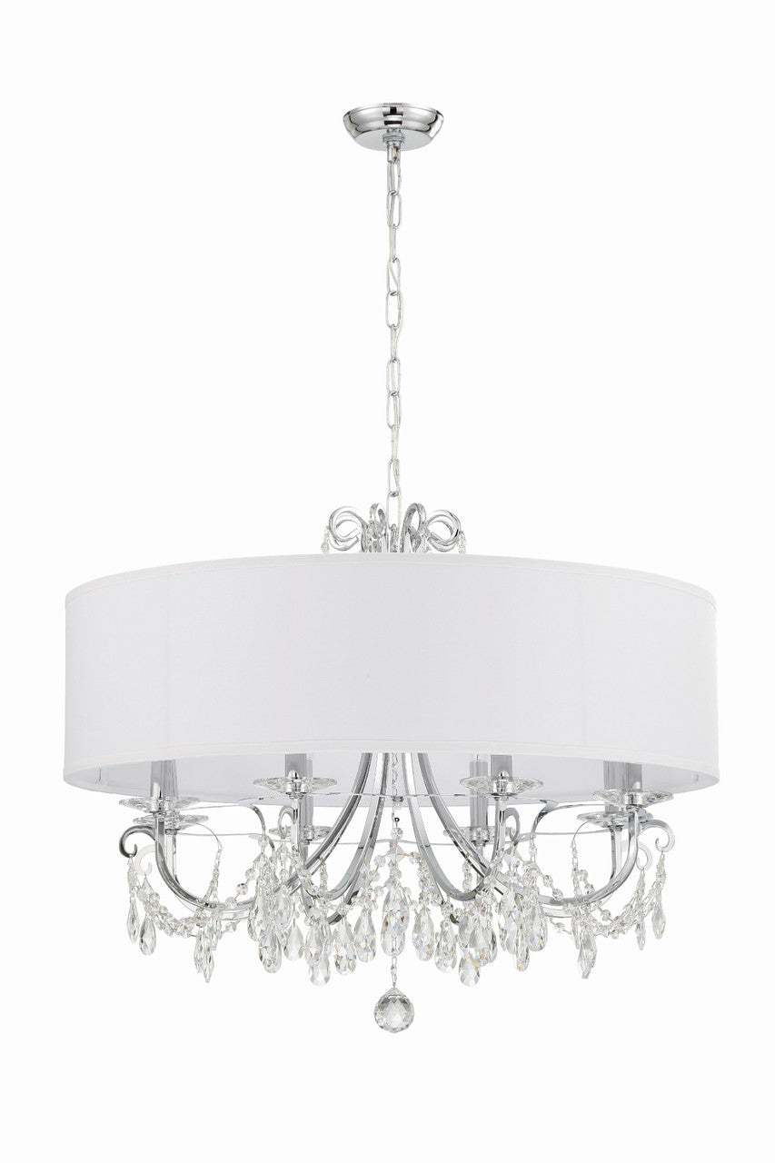 Crystorama Othello 8 Light Polished Chrome Chandelier 6628-CH-CL-MWP