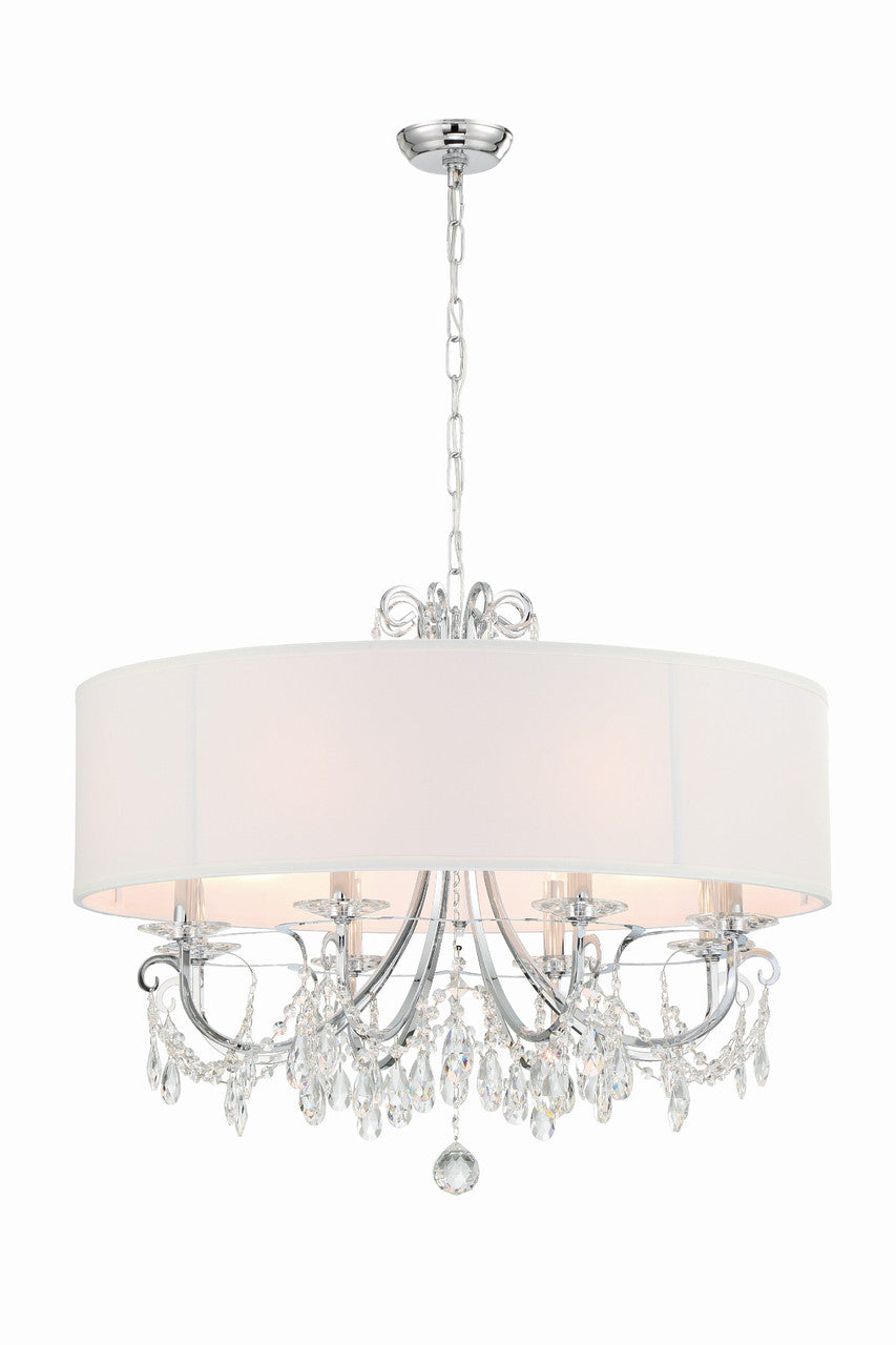 Crystorama Othello 8 Light Polished Chrome Chandelier 6628-CH-CL-MWP