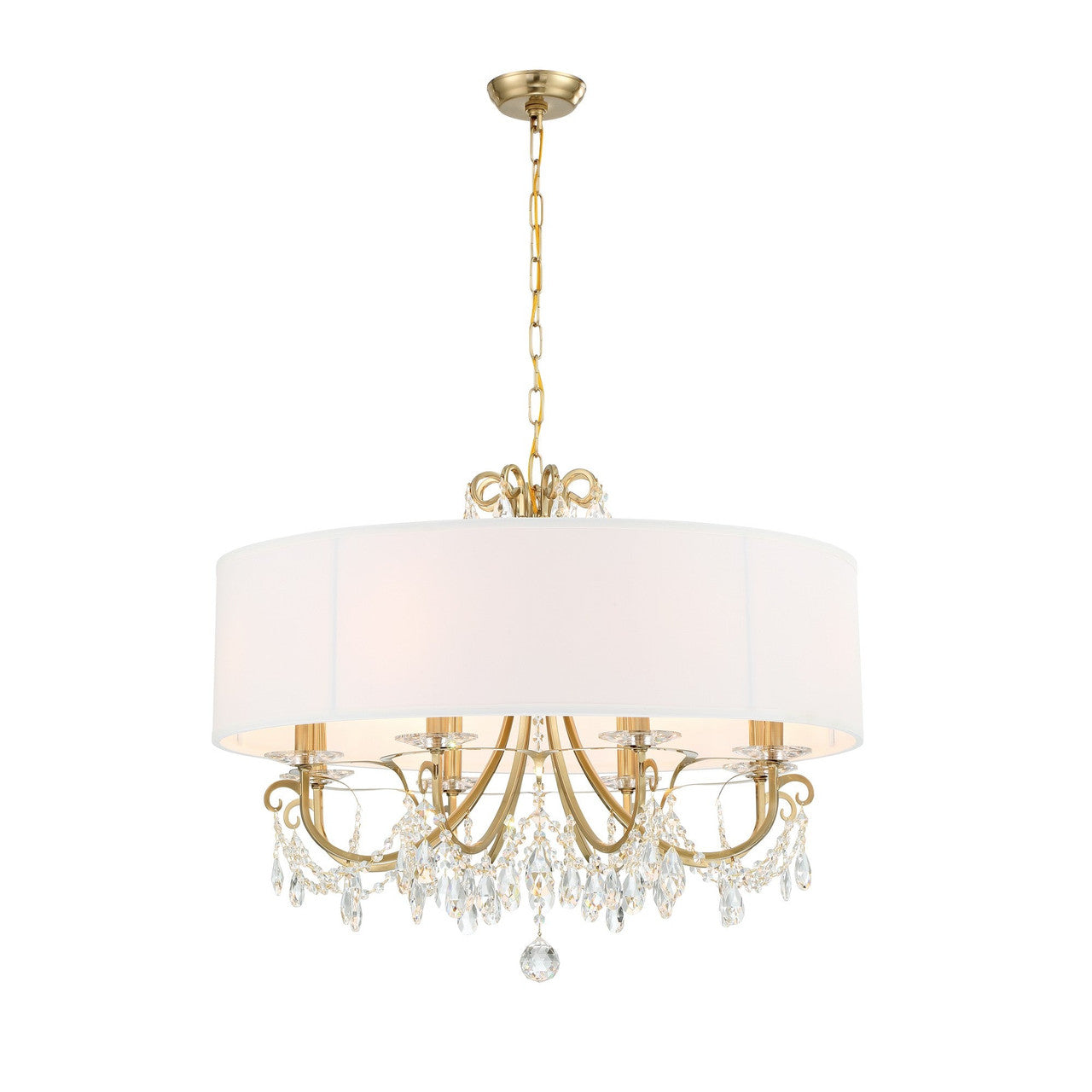 Crystorama Othello 8 Light Vibrant Gold Chandelier 6628-VG-CL-MWP